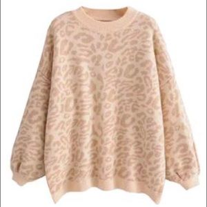 Kanya Crewneck Leopard Print Sweater